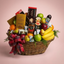 Gourmet food hamper with sweet and savoury treats by Victoriana Florist