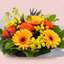 Summery bright bouquet of seasonal flowers by Victoriana Florist