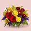 Vibrant bright bouquet of seasonal blooms by Victoriana Florist Wellington