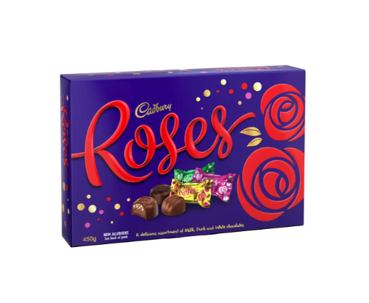 Box of Cadbury Roses chocolates gift add-on