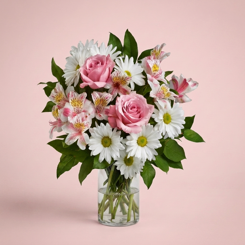 Garden-style hand-tied bouquet of mixed seasonal flowers by Victoriana Florist Main image