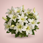 White lily bouquet hand-tied by Victoriana Florist Wellington