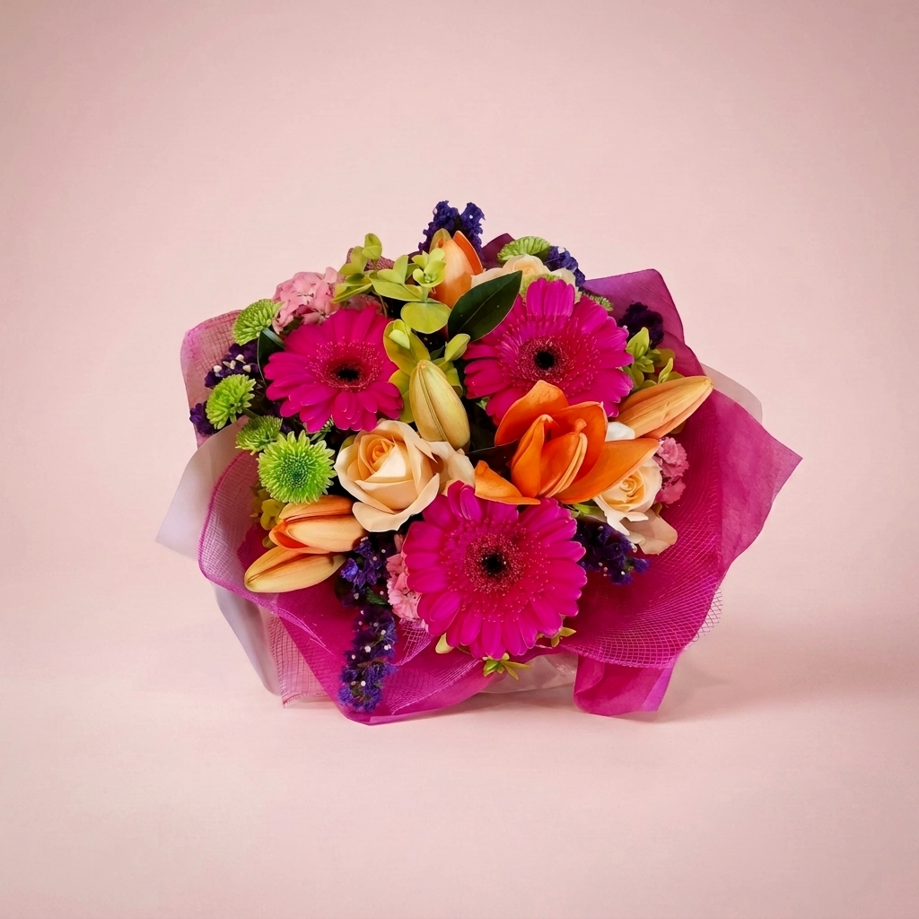 Simple seasonal bouquet of fresh flowers by Victoriana Florist Wellington Main image