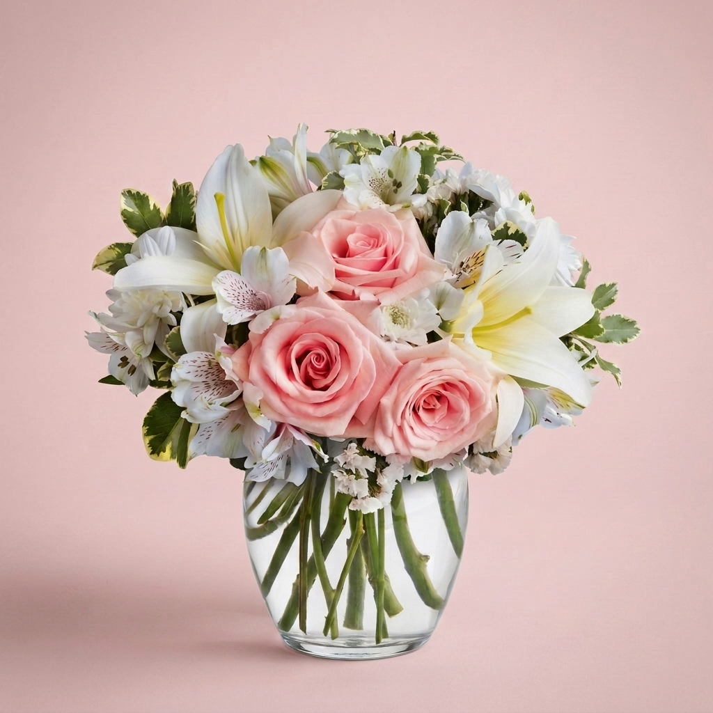 Classic pink and white bouquet by Victoriana Florist Upper Hutt Main image