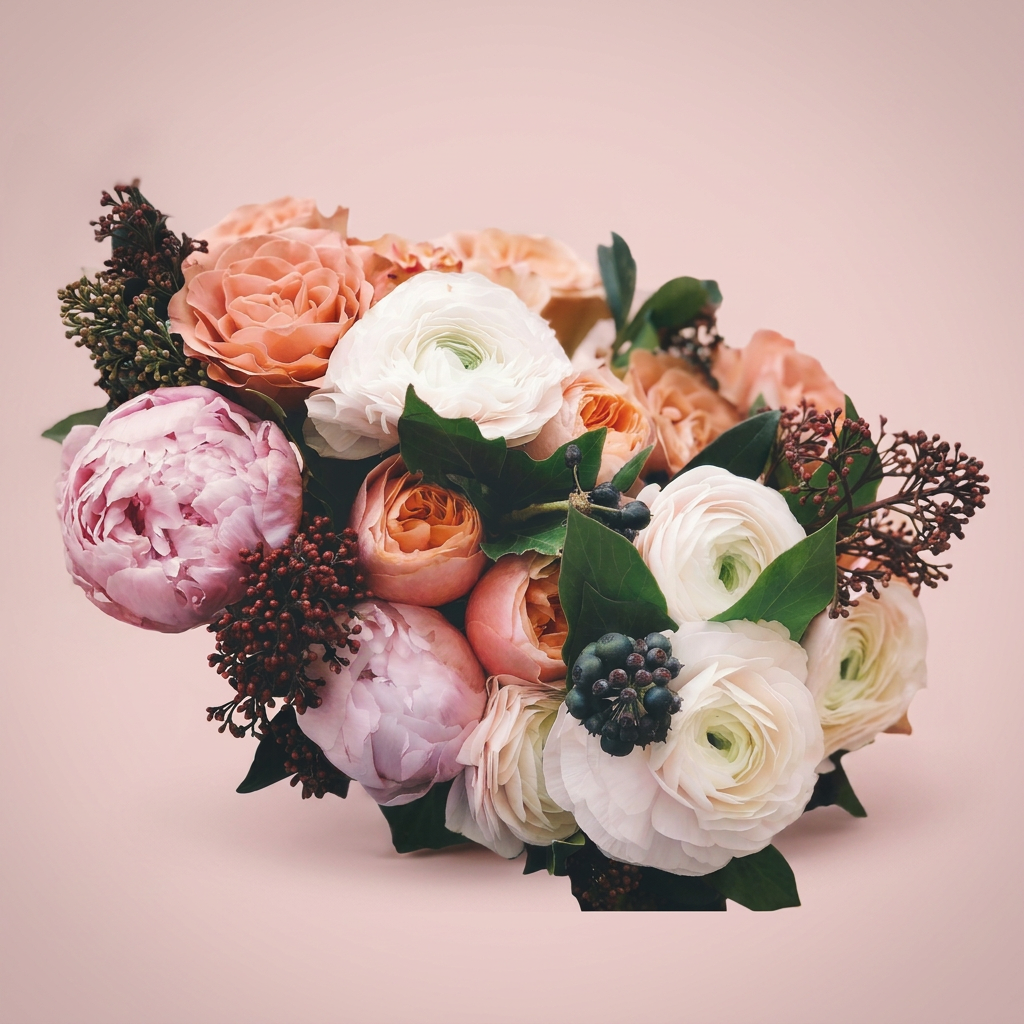 Bright florist choice bouquet of seasonal blooms by Victoriana Florist Main image
