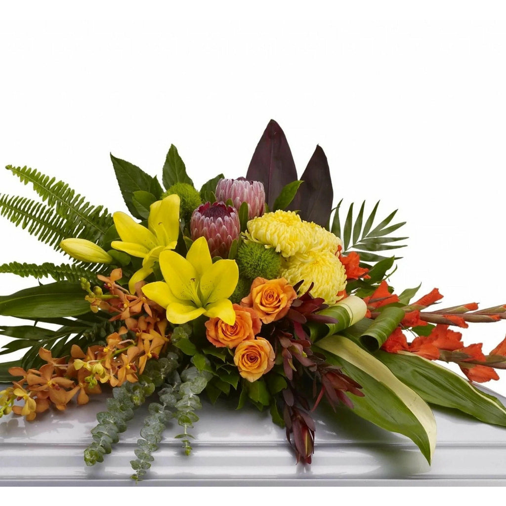 Funeral Casket Spray - Victoriana Florist Upper Hutt